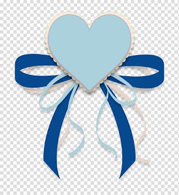 Ribbon and Heart Blue., others transparent background PNG clipart