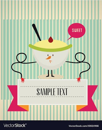 Ribbon and icecream vector image