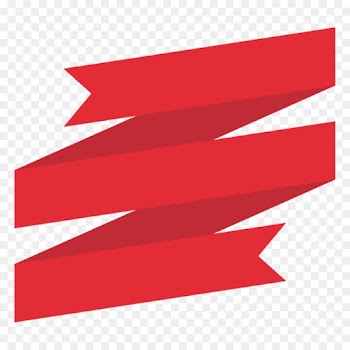 Ribbon, Badge, Sticker, Red, Line PNG
