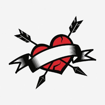 Ribbon banner heart clipart illustration. | Free Photo - rawpixel