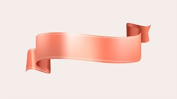 Ribbon banner psd art, rose gold realistic… | Free stock illustration | High Resolution graphic