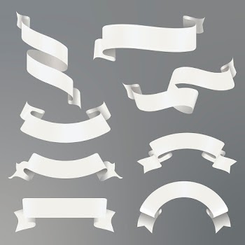 Ribbon banner psd art, white realistic label… | Free stock illustration | High Resolution graphic