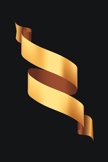 Ribbon banner psd image, gold label graphic… | Free stock illustration | High Resolution graphic