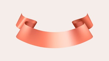 Ribbon banner psd image, rose gold label… | Free stock illustration | High Resolution graphic