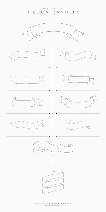Ribbon banner set | Free stock vector - 842832
