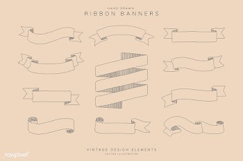 Ribbon banner set | Free stock vector - 842835