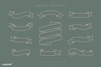 Ribbon banner set | Free stock vector - 842836
