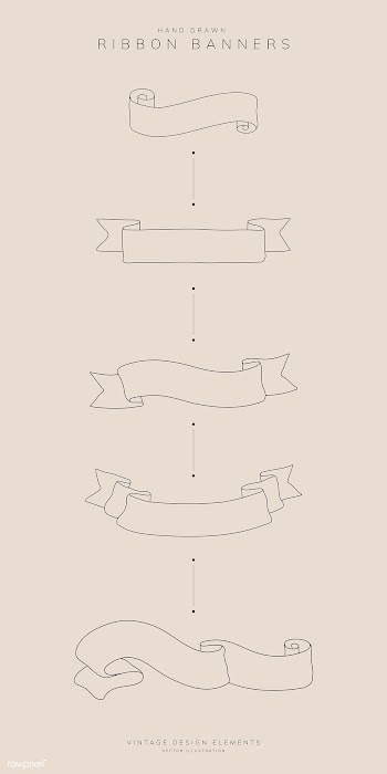 Ribbon banner set | Free stock vector - 842867