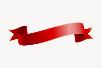 Ribbon banner sticker, red illustration | Free Vector - rawpixel