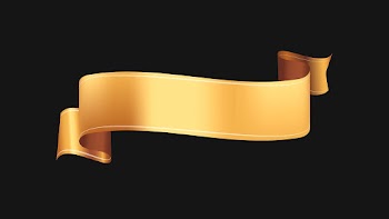 Ribbon banner vector art, gold realistic… | Free stock illustration | High Resolution graphic