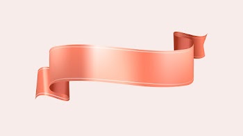 Ribbon banner vector art, rose gold realistic… | Free stock illustration | High Resolution graphic