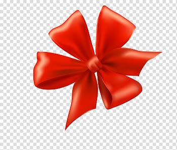 Ribbon Bow and arrow Gift , Decorative festive red ribbon transparent background PNG clipart