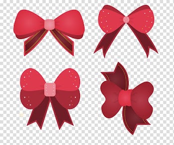 Ribbon Christmas Gift Lazo, Red bow transparent background PNG clipart