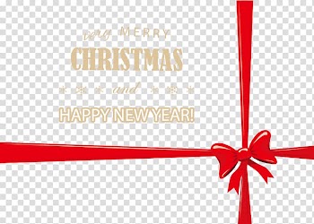 Ribbon Christmas Template, red ribbon bow transparent background PNG clipart