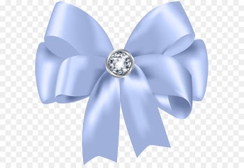 Ribbon Clip art - Beautiful Blue Bow with Diamond PNG Clip Art 