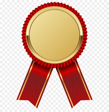 Ribbon Clip art - Gold Medal with Red Ribbon PNG Clipart Image 