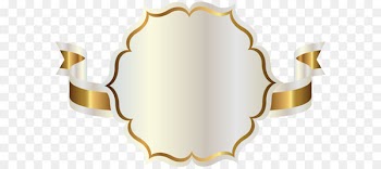 Ribbon Clip art - White Label with Gold Ribbon PNG Clipart 