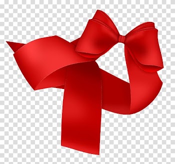 Ribbon Drawing , Red ribbon bow transparent background PNG clipart