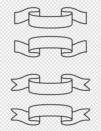 Ribbon Drawing , White banner transparent background PNG clipart