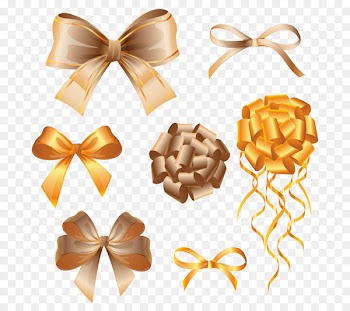 Ribbon Euclidean vector Clip art - Golden Bow 