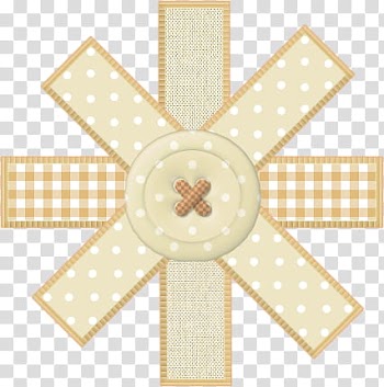 Ribbon Flowers, beige decor transparent background PNG clipart