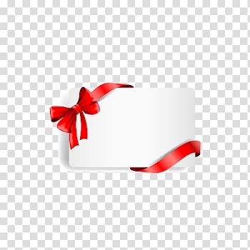 Ribbon Gift card Illustration, Bow material transparent background PNG clipart