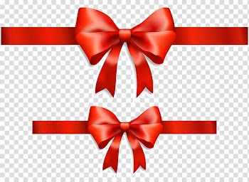 Ribbon Gift Red , Red bow transparent background PNG clipart