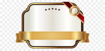 Ribbon Gold Clip art - White Label with Gold Ribbon PNG Clipart Image 