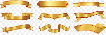 Ribbon Gold Red - ribbon 