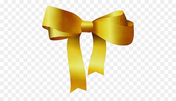 Ribbon, Gold, Shoelace Knot, Yellow PNG