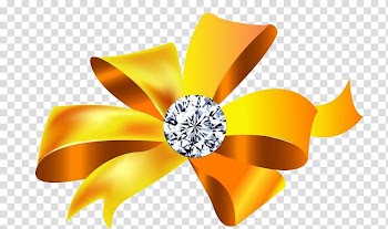 Ribbon, Golden bowknot transparent background PNG clipart