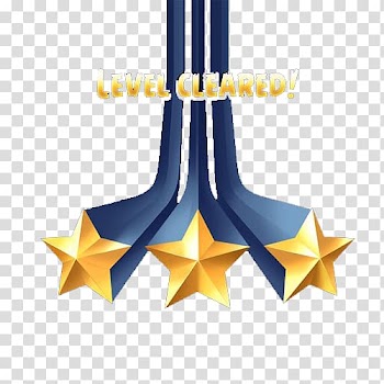 Ribbon hanging three stars transparent background PNG clipart