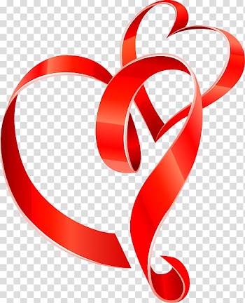 Ribbon Heart Euclidean , Red Ribbon transparent background PNG clipart