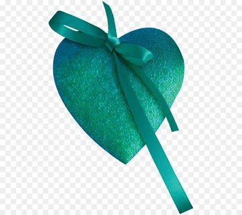 Ribbon, Heart, Love, Green PNG