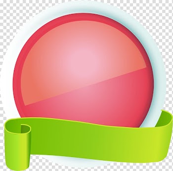 Ribbon Icon, Hand painted red circle ribbon transparent background PNG clipart