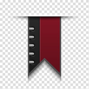 Ribbon Icons, addressbook, red and black binder transparent background PNG clipart