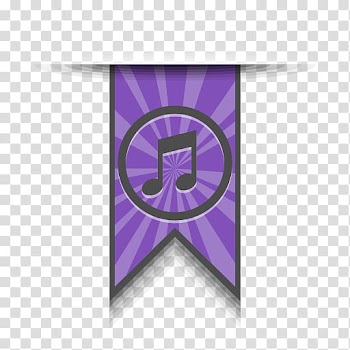 Ribbon Icons, rhythmbox, black music note transparent background PNG clipart