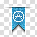 Ribbon Icons, softwarecenter, blue and white A letter logo transparent background PNG clipart