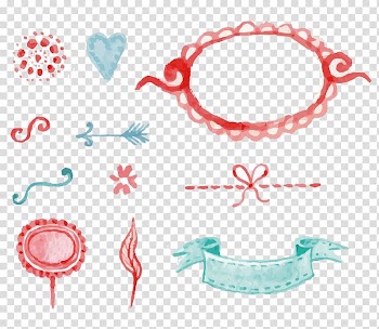 Ribbon illustration, border material transparent background PNG clipart
