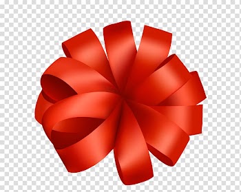 Ribbon Illustration, Red Ribbon transparent background PNG clipart