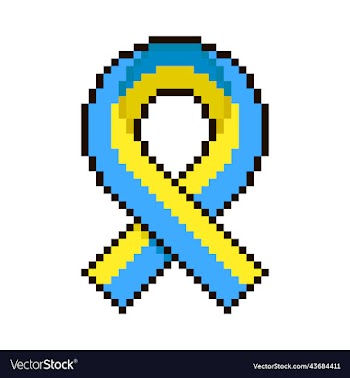 ribbon in the colors of the flag of ukraine