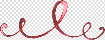 Ribbon Ink Designer, Painted red curly ribbon transparent background PNG clipart