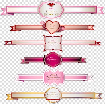 Ribbon Label Sticker Gift, Beautiful gift tag transparent background PNG clipart