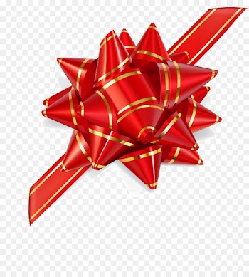 Ribbon Lazo Gift Illustration - Red bow 