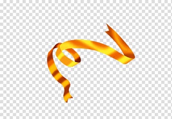 Ribbon Metal Gold, Golden ribbon transparent background PNG clipart