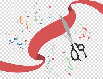 Ribbon Opening ceremony , Red flowing ribbon transparent background PNG clipart