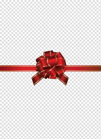 Ribbon Paper Gift, Red ribbon gift sticker transparent background PNG clipart