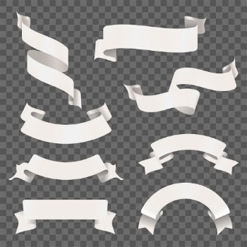 Ribbon PNG image, white decorative banner… | Free stock illustration | High Resolution graphic