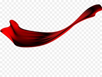 Ribbon Pongee Textile Red - Red Ribbon 