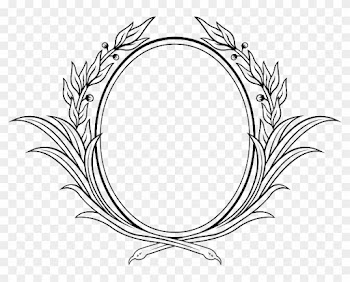 Ribbon Portrait - - Decorative Oval Frame Vector